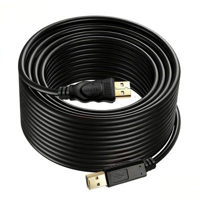 wawpi USB Printer Cable A to B for 20 ft Black 20 feet/6m, 