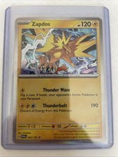 Pokemon TCG Twilight Masquerade Zapdos Holo Rare Card 65/167