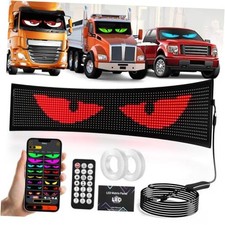 LED Devil Eyes Light for Windshield 35.35x7.56 inch, DIY Programmable Led Eyes