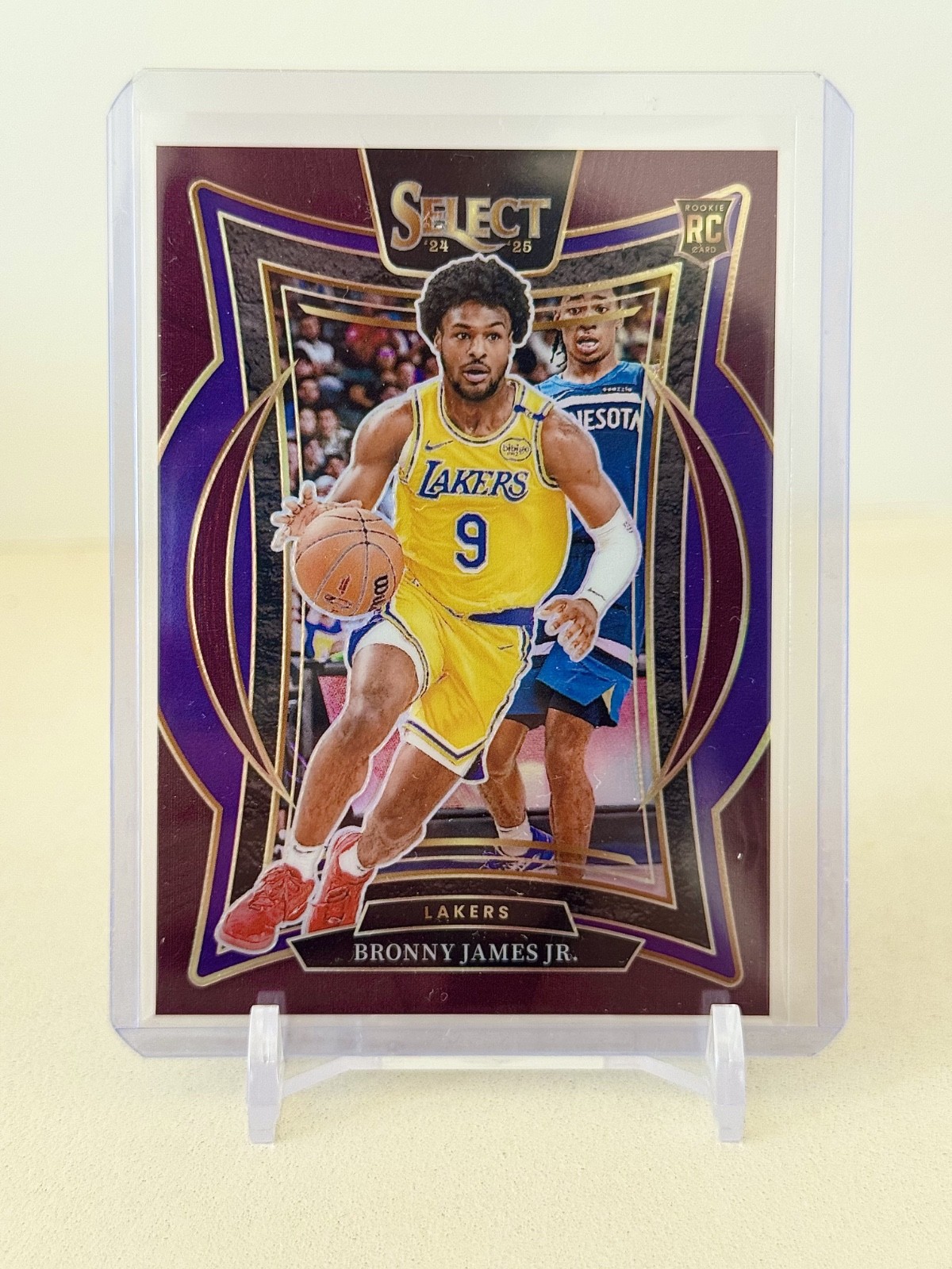 2024-25 Panini Select - Concourse Bronny James #90 Maroon Prizm (RC) /175