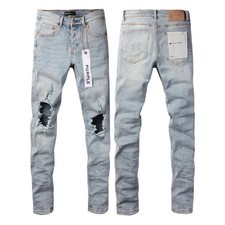Purple Brand Jeans 9010 - Light Wash Denim, Relaxed Fit, Streetwear Collection