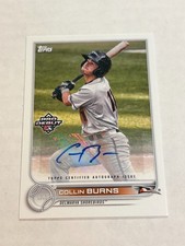 2022 TOPPS PRO DEBUT COLLIN BURNS PROSPECT AUTO ORIOLES