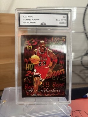 ACEO Michael Jordan Hot Numbers #23 Serial Numbered GEM MT 10 ICG 2020 NBA