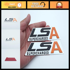 3d Supercharged Emblems Pair Set - Lsx Badge Nameplate Replacement Silverblack