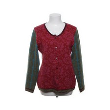 Flomax, Strickjacke, Damen, Größe: M, Rot/Mehrfarbig, Wolle, Musterstrick #aVB