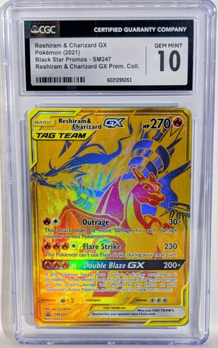Reshiram & Charizard-GX graded CGC 10 for sale on eBay