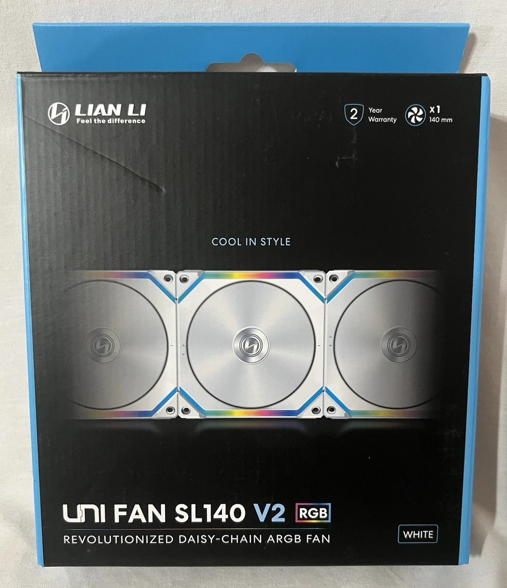Lian Li UNI FAN SL140 V2 RGB 140mm Case Fan, White (1-Pack) | eBay