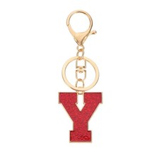 Initial Letter Keychain, A-Z Alphabet Keyring Letter Y Metal Key Chain, Red