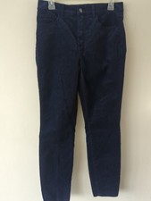 Ann Taylor Loft Womens Navy Corduroy Modern Leg Dress Pants Size 8