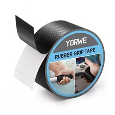 Rubber Grip Tape, Ultra-Thin Strong Adhesive Anti-Slip 2In x 10Ft, Black