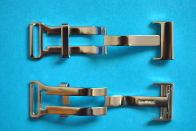 Faltschliesse passend für Breitling Lederbänder 18 mm 20 mm Edelstahl / 12