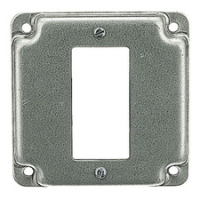 Steel City RS-16-CC, 4" x 1/2", 1 Ground Fault Receptacle, Square Box Cover, 1pc