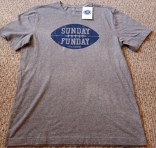 New! Life Is Good Size Small Gray T-shirt Sunday Funday (Football)