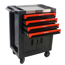 4 Drawer Rolling Tool Chest Cart Garage Storage Cabinet Tool Box w/Lock & Wheels
