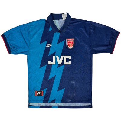 RARE ARSENAL FC NIKE 1995 1996 AWAY FOOTBALL JERSEY SOCCER