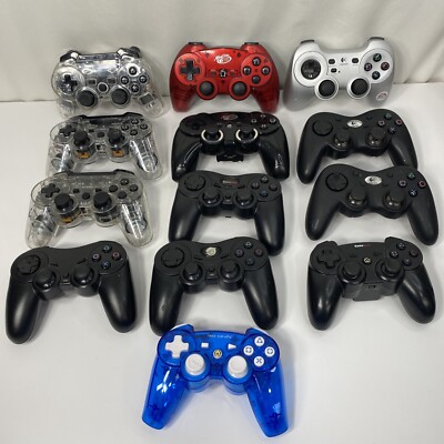 Playstation Wireless Controller Lot PS2 PS3 Turns On Untested