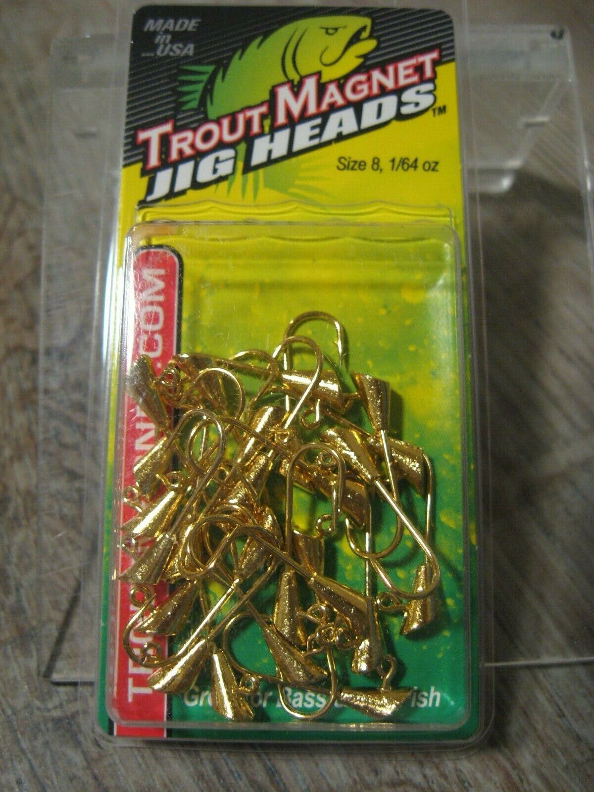 25 Pk Leland's Trout Magnet Jig Head Fishing Lures 1/64 Oz Size 8