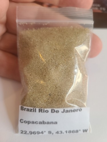 COPACABANA,Rio De Janeiro ,BRAZIL, Beach Sand Sample Approximately 30ml. - Picture 3 of 8