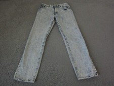 Vintage LEE Jeans Mens 30W x 30L Denim 60s 70s Made in USA Acid Wash Zip Adult