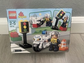 LEGO DUPLO: Police Bike (5679) Motorcycle Man Stop Sign New Sealed Set