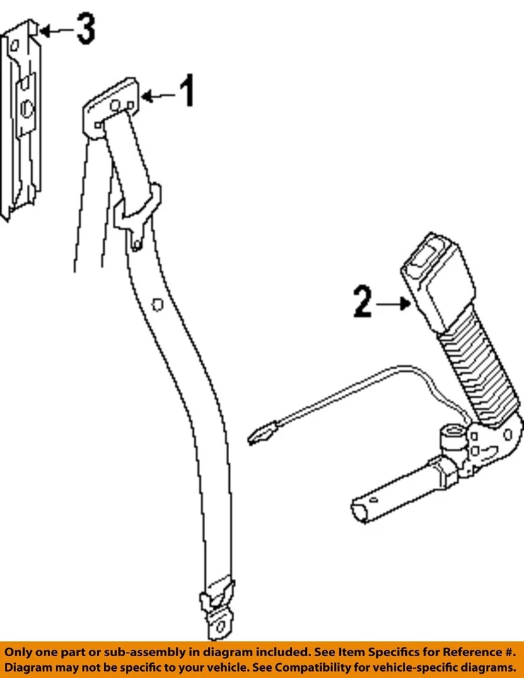 Used Front Left Seat Belt Front fits: 2014 Land rover Lr4 bucket seat driver buc — 第 3/4 张图片