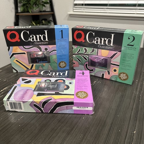 Quantum Q Card 1, 2 And 4 MB Memory flash QCard PCMCIA New Sold As Collectible - 第 1/4 張圖片