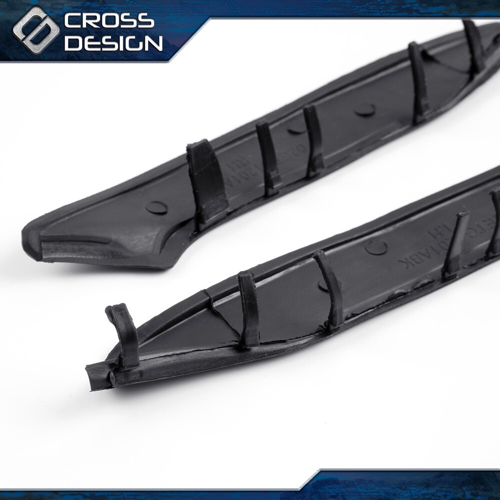 2-Piece Rubber Windshield Wiper Cowl Ends – Fits 2004-08 Ford F-150 & Lincoln Mark LT – CHEDA, Black