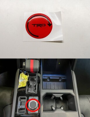 Toyota Tundra 2022 ECO NORMAL SPORT DRIVE MODE RED BUTTON 3D OVERLAY DECAL DOMED
