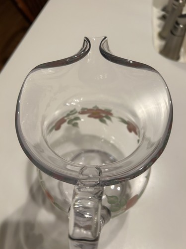 Franciscan Desert Rose Glassware Pitcher 64 Ounces 1970s 5-1/8"W x 8-1/4"H - Picture 5 of 9