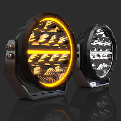 2X 6.5" Round LED Offroad Driving Lights with DRL Spot Flood Combo Spotlight 4x4 - Photo 1/4
