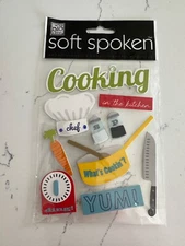 Me & My Big Ideas Soft Spoken Embellishments Cooking Chef Yum Ding! Scrapbooking
