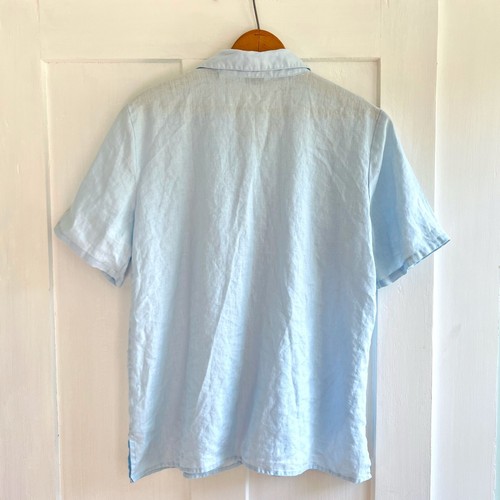 Vintage Irish Linen Short Sleeve Button Down Sz Large - Picture 5 of 6