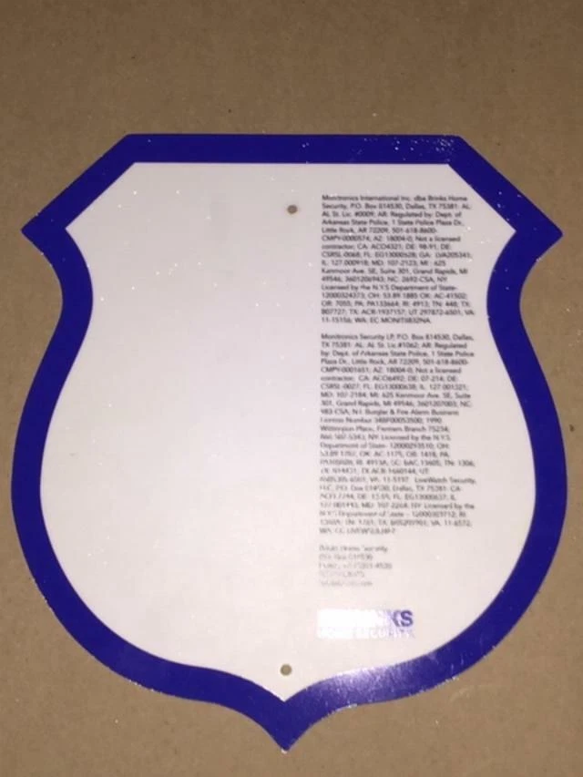 **NEW** BRINKS REFLECTIVE SECURITY YARD SIGN + 4 2-Sided Decals + SOLAR LIGHT - Image 2 of 4