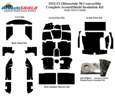 1953 Oldsmobile 88 & 98 Convert Complete Acoustic Insulation Kit
