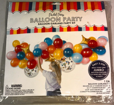 Jumbo multi-color  Balloon Garland Party Kit, NEW, Packed Party