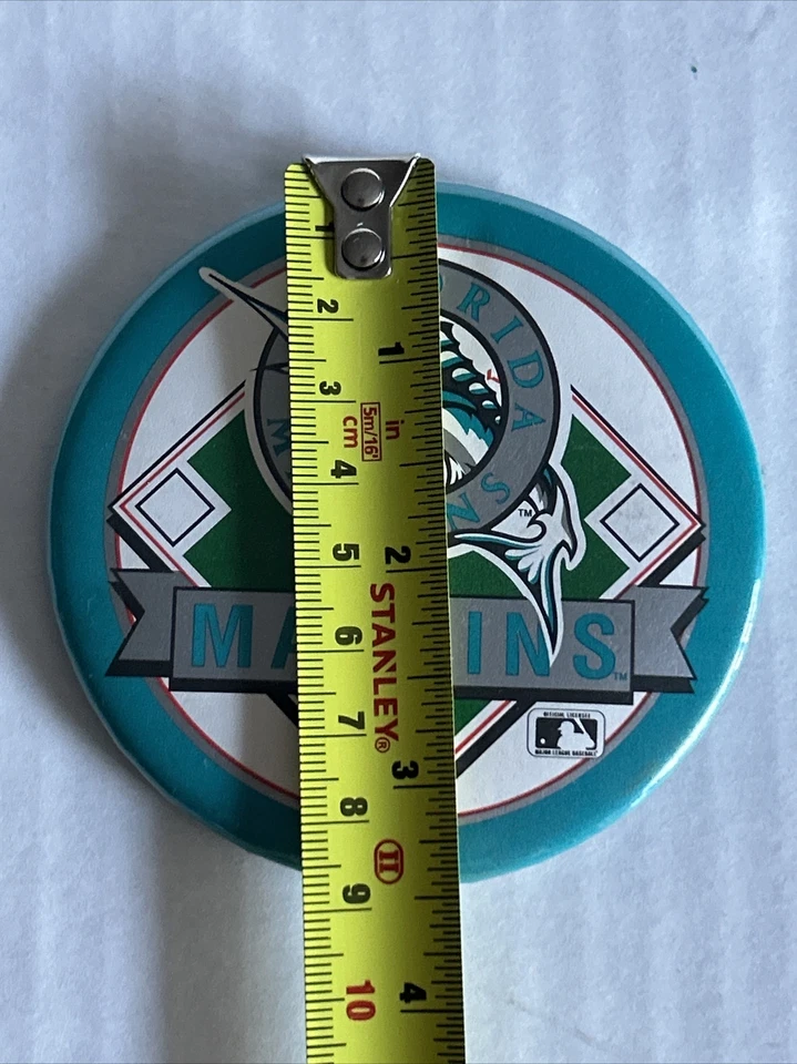 WinCraft Florida Marlins 90s Pin Button 3.5inches MLB VTG Made USA Inaugural - Image 4 of 4