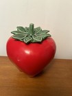 Vintage McCoy Large Ceramic Red Apple Tomato Cookie Jar — photo 1