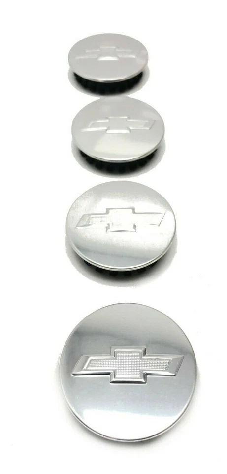 通用 2016 - 2019 年雪佛兰科迈罗拉丝银色中心盖带徽标套装 84339342 — 第 3/4 张图片