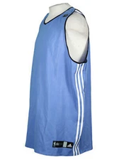 Adidas NBA Men's Athletic 3 Stripe Fusion Blank Jersey, Light Blue