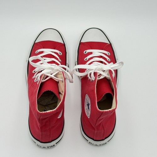 Converse Men's Chuck Taylor All star High Top Sneaker Canvas Upper Red Size 9 - Picture 9 of 12