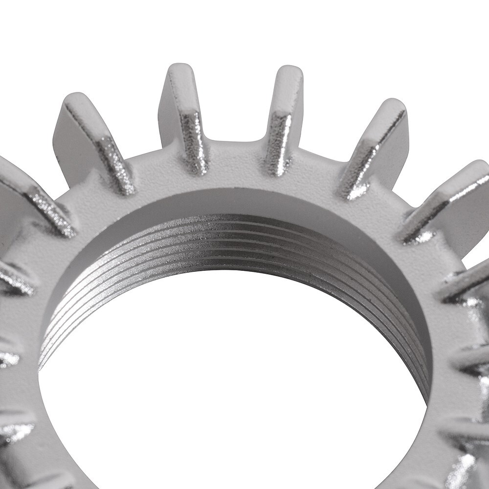 For BMW R Series Exhaust Pipe Nut M48*2.0 Pipe Diameter 42MM Silver