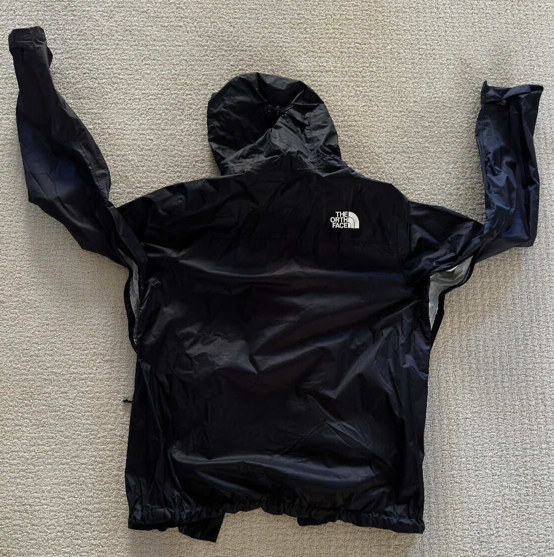 THE NORTH FACE MENS VENTURE 2 RAIN JACKET TNF BLACK - MENS M - 8/10
