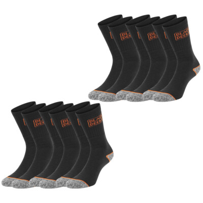 Black+Decker Herren Damen Unisex Sport Socken Essential Crew Baumwolle