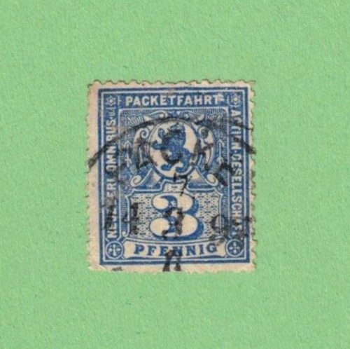 Privatpost: Packetfahrt-Gesellschaft, 3Pfg.vor 1900, gestempelt, Zustand s.Scan