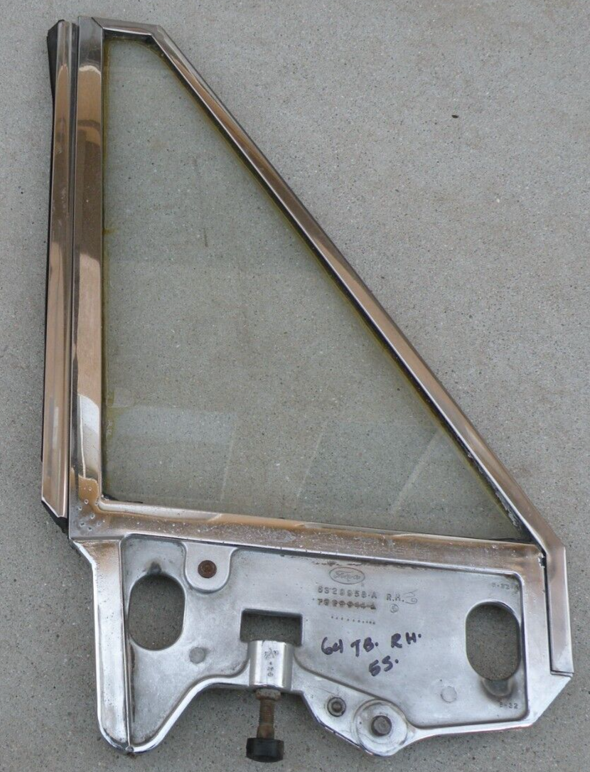 FORD THUNDERBIRD QUARTER VENT WINDOW GLASS PASSENGER RIGHT SIDE
