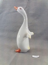 Oie en porcelaine Hollohaza Hongrie hauteur 14,8 cm (CU28)