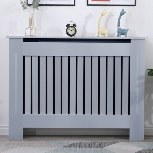White Radiator Cover Cabinet Small Large Modern MDF Slat Wood Grill Furniture - Picture 163 of 319