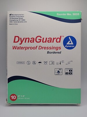 Dynarex DynaGuard Waterproof Dressing  6 x 6 Inch / 10 Per Box #3035