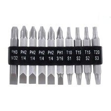 10 Piece 2 inch Double End Screwdriver Bits, ...