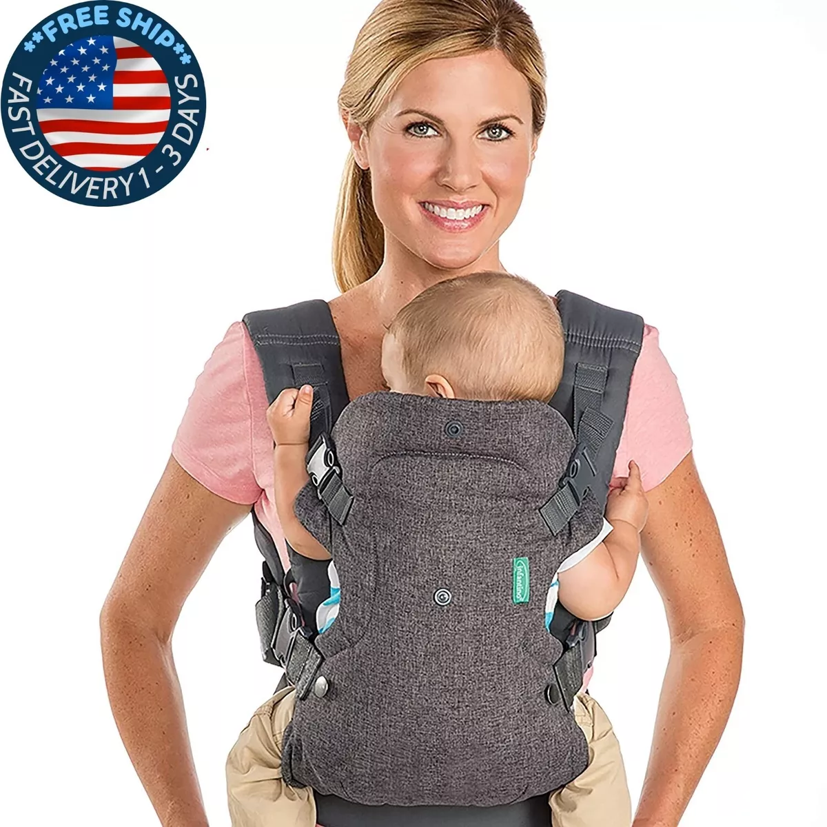 Cargador de bebe ergonomico portabebes canguro convertible accesorios bebes  new